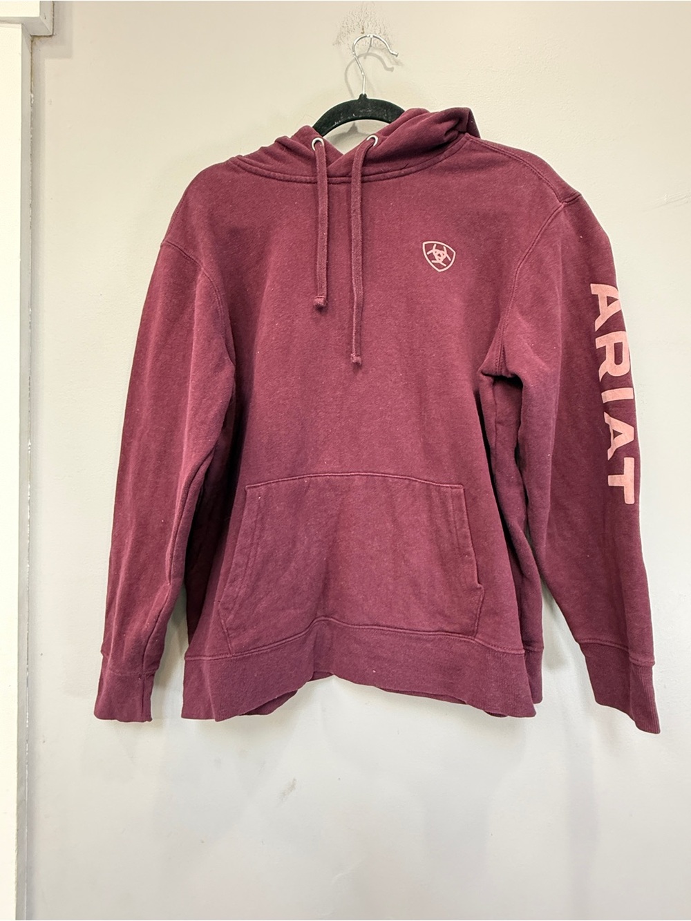 Ariat Men's Burgundy Crewneck Hoodie Sweatshirt